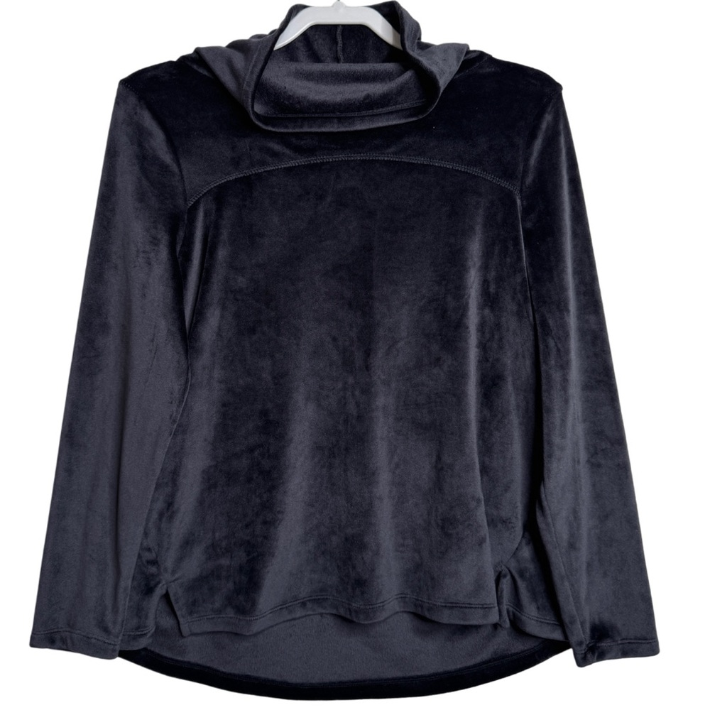 LegEnd Velour/Velvet Cowl Neck Pullover Top‎ Soft & Cozy Black Women’s Sz Small